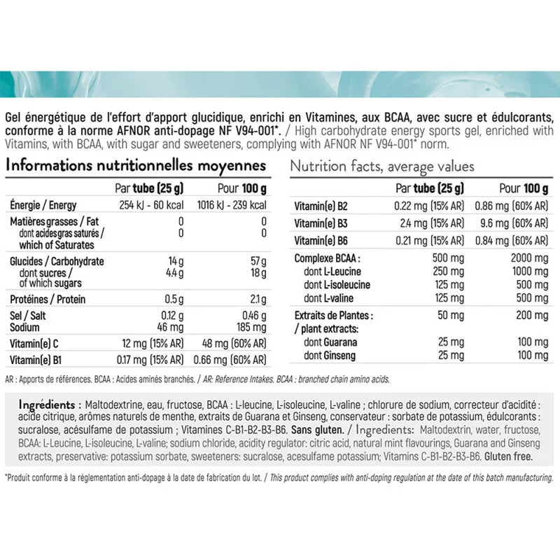 Gel Overblast BCAA - Menthe fraîche - STC Nutrition