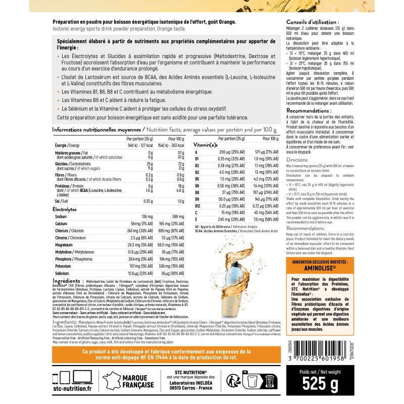 VO² MAX  - Boisson énergétique - 2 saveurs - STC Nutrition